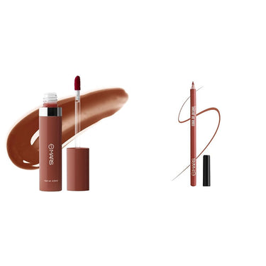 MARS Drip Lip Mist for Women (4.5 ml) (06-Cocoa Drip) Matte Lip Liner | One Swipe Smooth Application | Long Lasting Lip Pencil (1.4gm) (15-MUDDY BRICK)